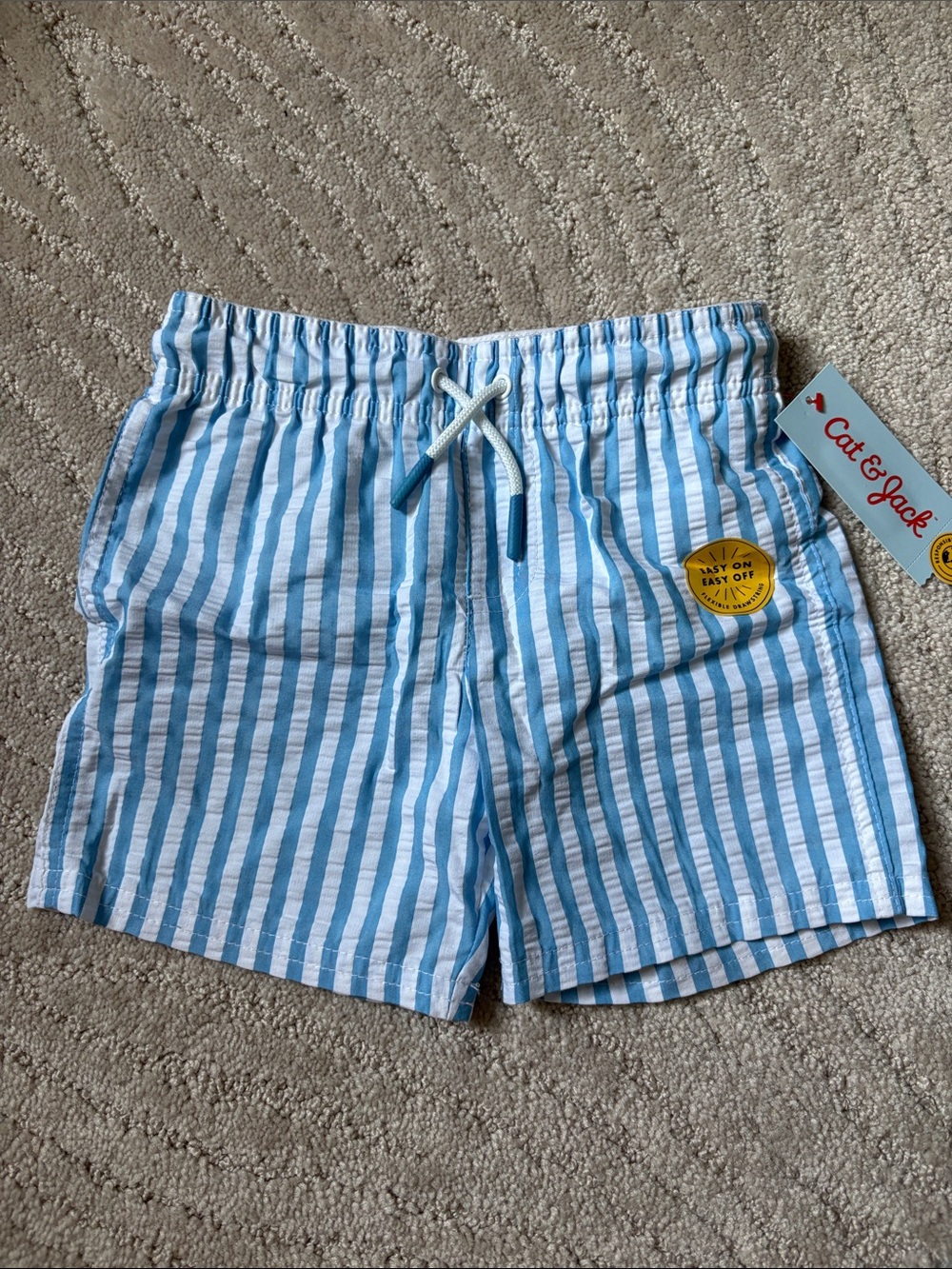 NEW cat & jack wide seersucker bathing suit